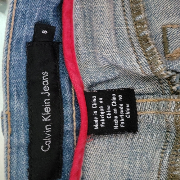 Womens Calvin Klein Capri cropped cuffed Jeans sz 6 - Picture 8 of 8